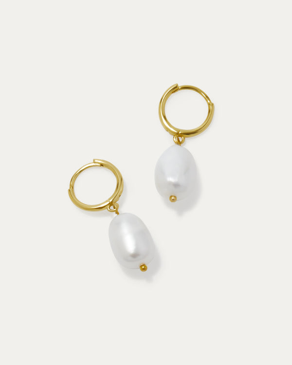 Huggies With Freshwater  Pearl Drop