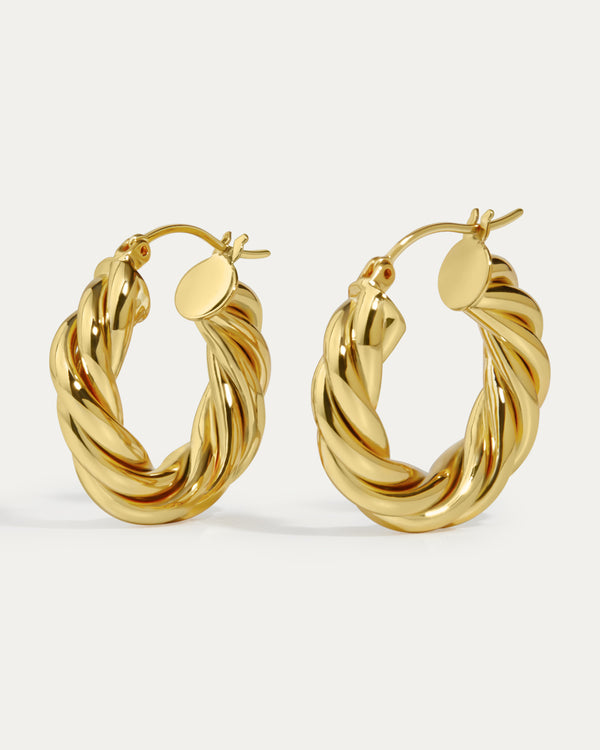 Twisted Tube Hoop Earring